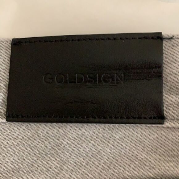 Goldsign gray button fly straight leg jeans size 30 NWT - Picture 9 of 16